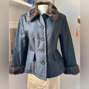 The chicest Jones New York faux fur trim jacket
